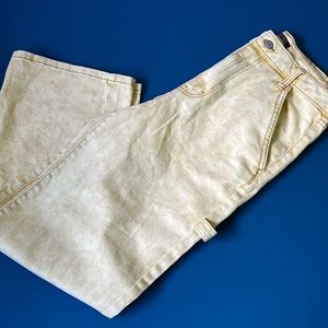 Super high rise straight leg utility jean wild fable acid yellow